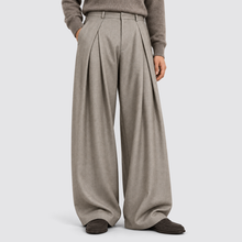 Montarello Wide Leg Pleated High Waist – Grey – 01