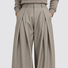 Montarello Wide Leg Pleated High Waist – Grey – 05