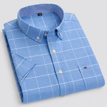 Montarello Men's Oxford Cotton Short-Sleeve Summer Shirt