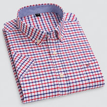 Montarello Men's Oxford Cotton Short-Sleeve Summer Shirt