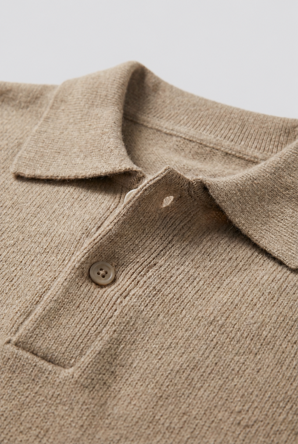 Montarello Men's Polo Jumper Knitted Textured Relaxed Fit