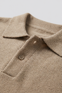 Montarello Men's Polo Jumper Knitted Textured Relaxed Fit