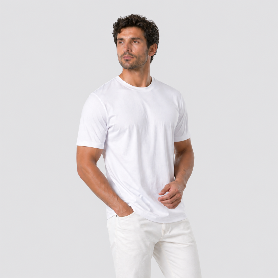 Montarello Men's Ice Silk Lightweight Cooling Crew Neck T-Shirt