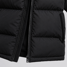 Montarello men's oversized hooded puffer jacket – black zip detail