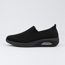 Montarello Women's Slip-On Trainers with Knitted Upper — Black — side view