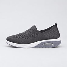 Montarello Women's Slip-On Trainers with Knitted Upper — Grey — side view