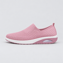 Montarello Women's Slip-On Trainers with Knitted Upper — Pink — side view