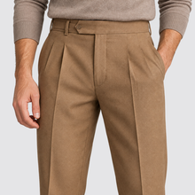 Montarello Tailored Fit Trousers – taille-detail-brown