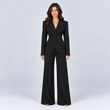 Montarello Women's Tailored Three-Piece Suit - black front view