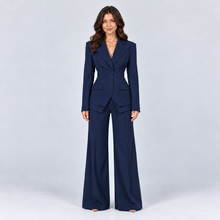 Montarello Women's Tailored Three-Piece Suit - navy front view