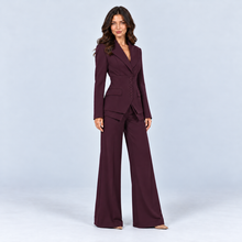 Montarello Women's Tailored Three-Piece Suit - Burgundy three-quarter view