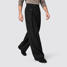 Montarello wide leg trousers - Black - lopend driekwart