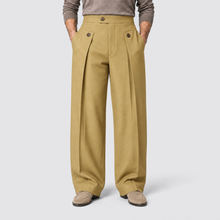 Montarello wide leg trousers - Khaki - frontaal