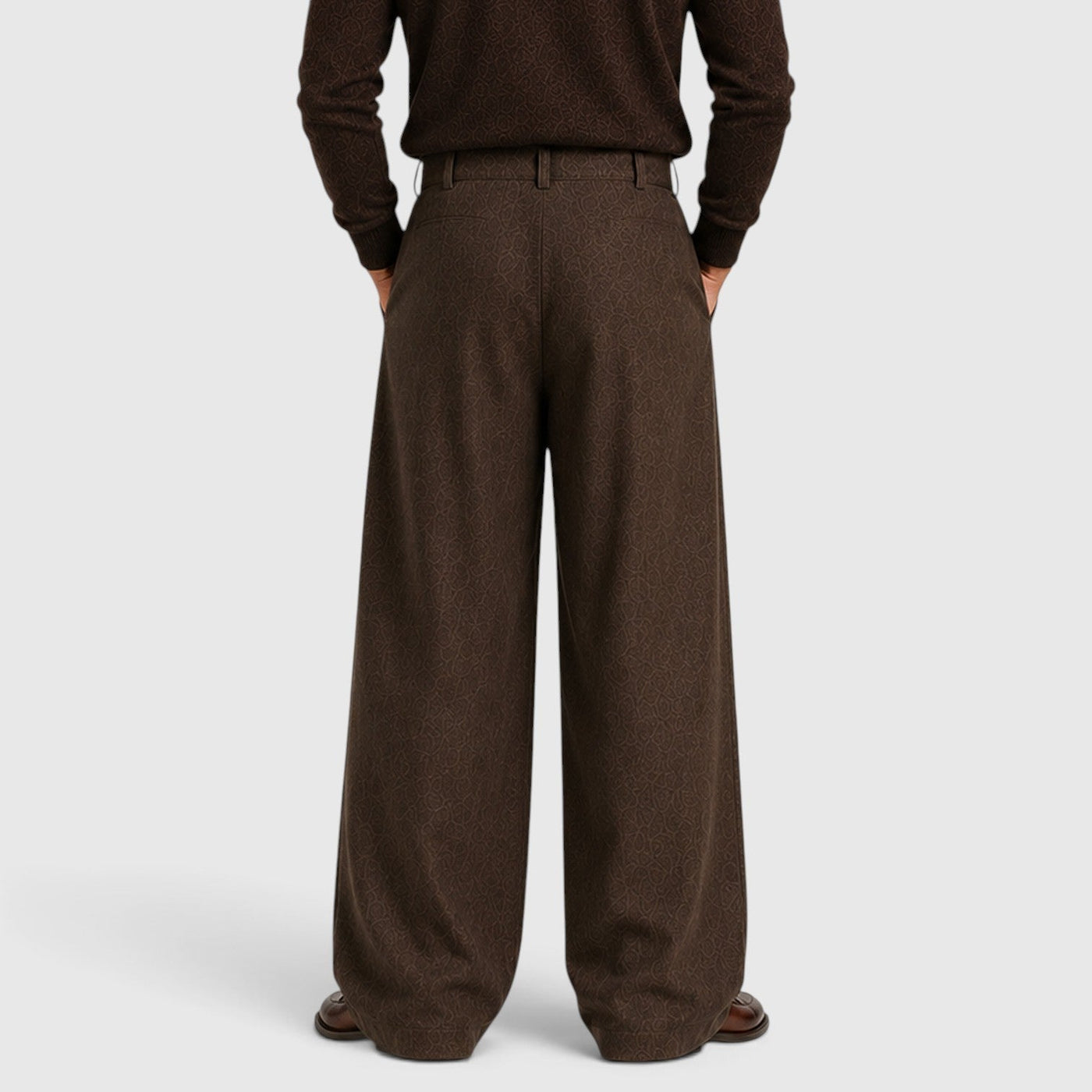 Montarello Men's Trousers Straight Leg Pleated Tailored