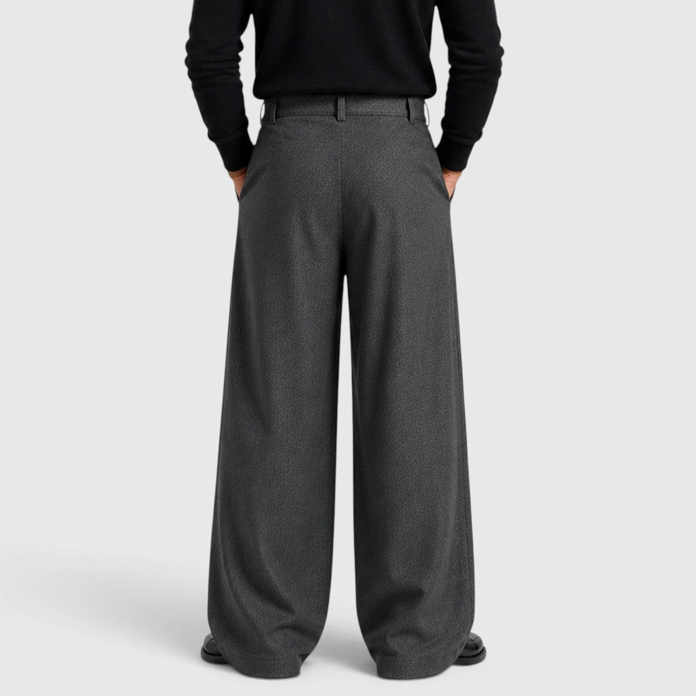 Montarello Men's Trousers Straight Leg Pleated Tailored