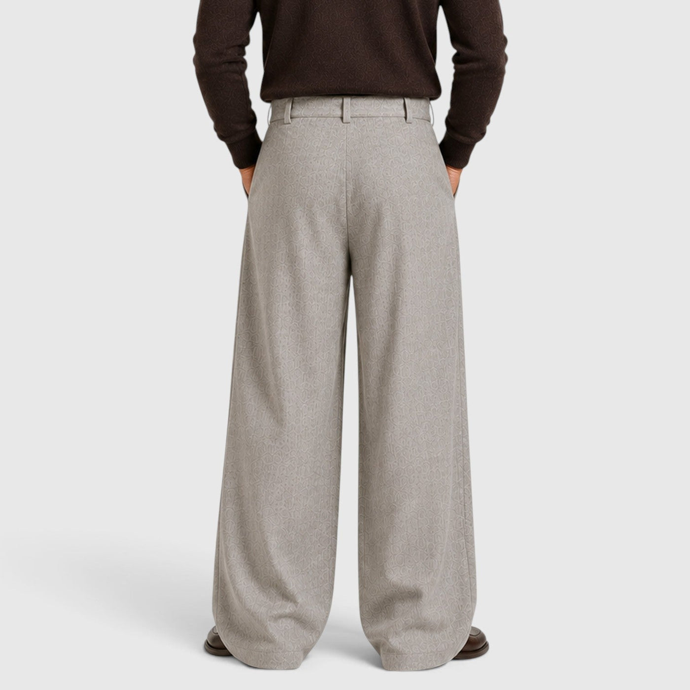 Montarello Men's Trousers Straight Leg Pleated Tailored