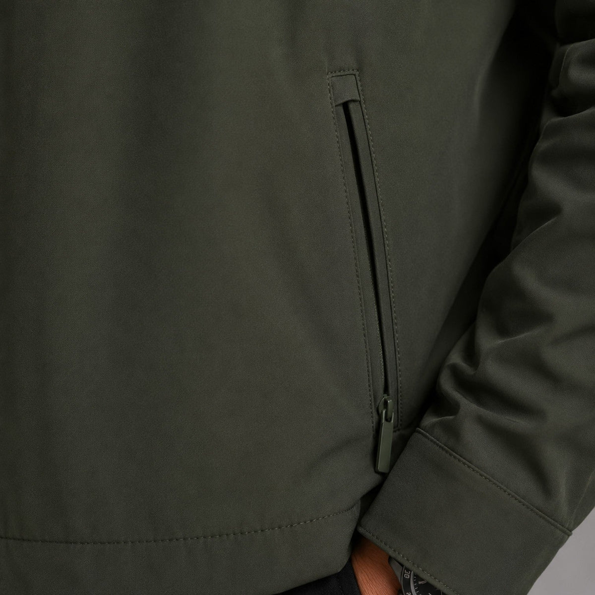 Monvaline Men's Zip Up Jacket Lightweight Tailored Minimalist Everyday