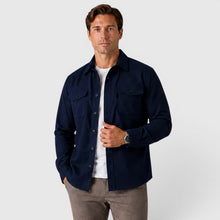 Montarello Men's Overshirt Brushed Cotton-Look Slim Fit
