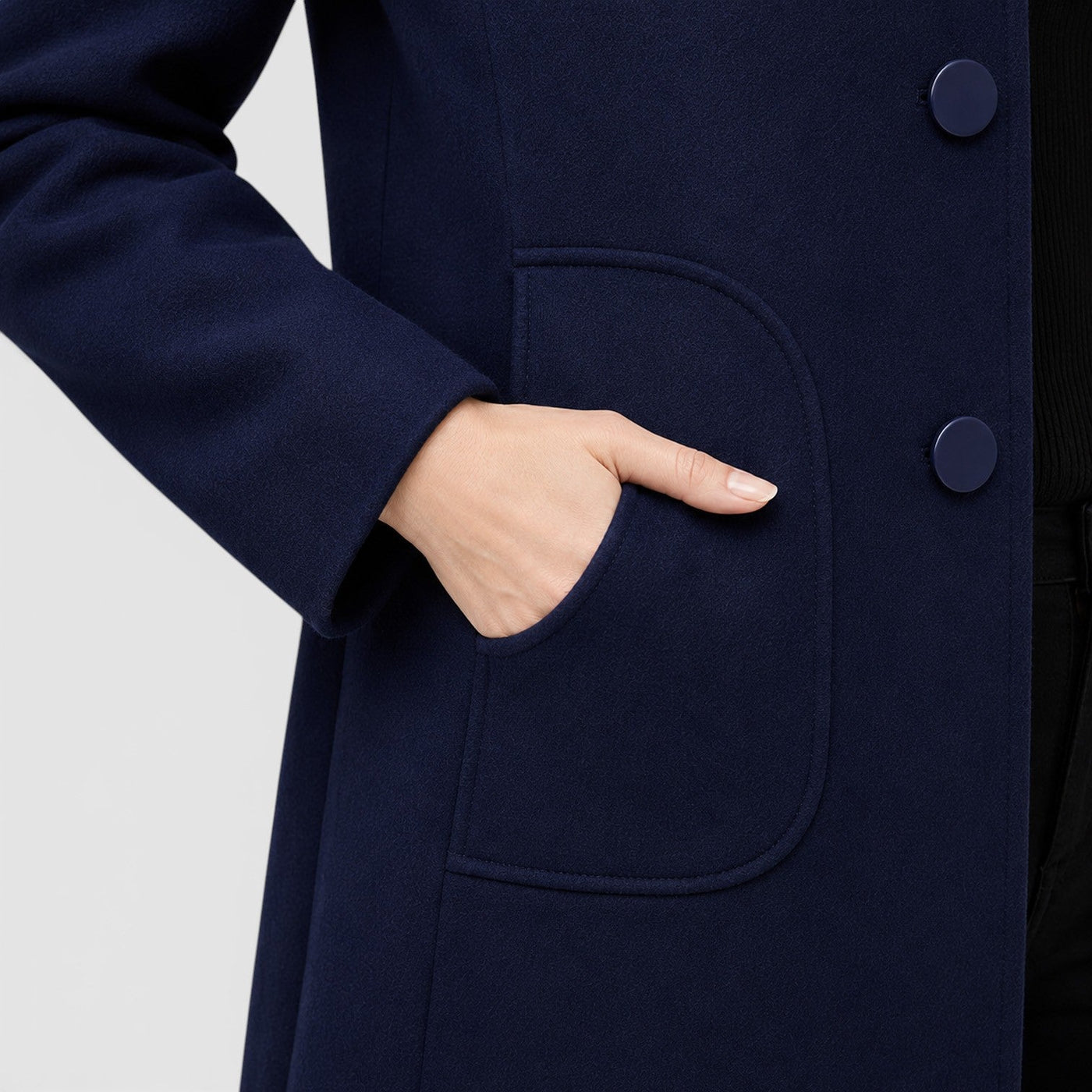 Montarello Women's Wool Coat Longline Tailored