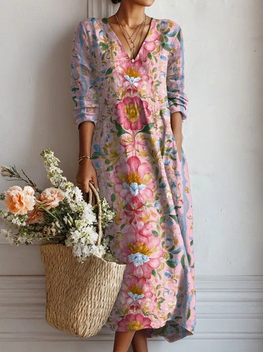 Montarello Boho Floral Women's Maxi Dress