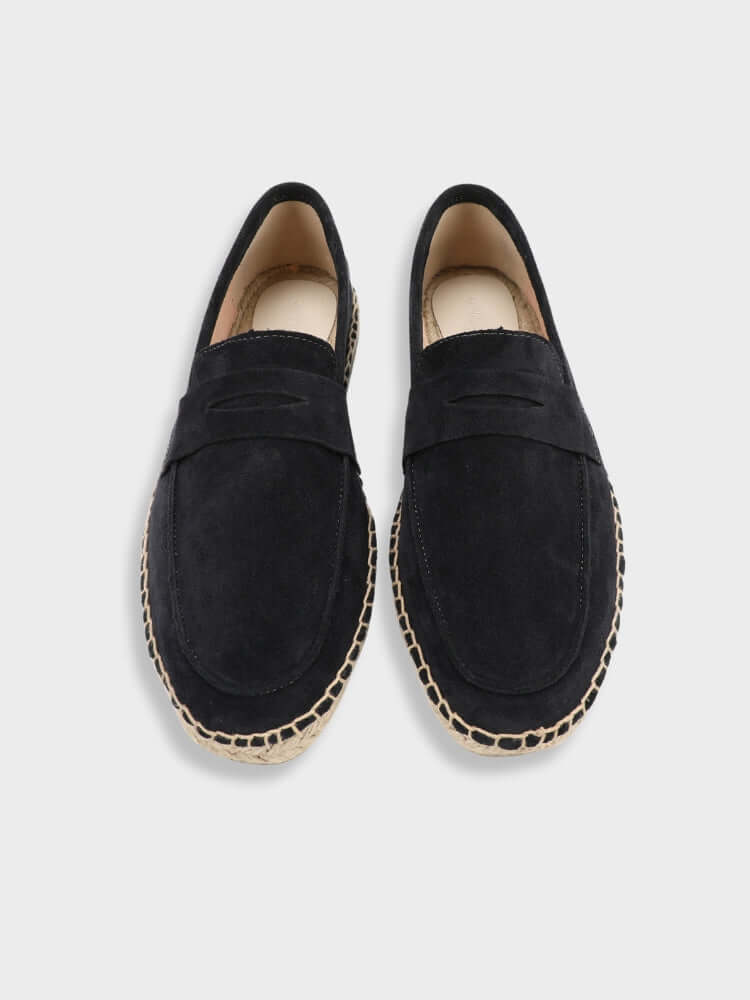 Montarello Men's Suede-Look Slip-On Espadrille Holiday Loafers