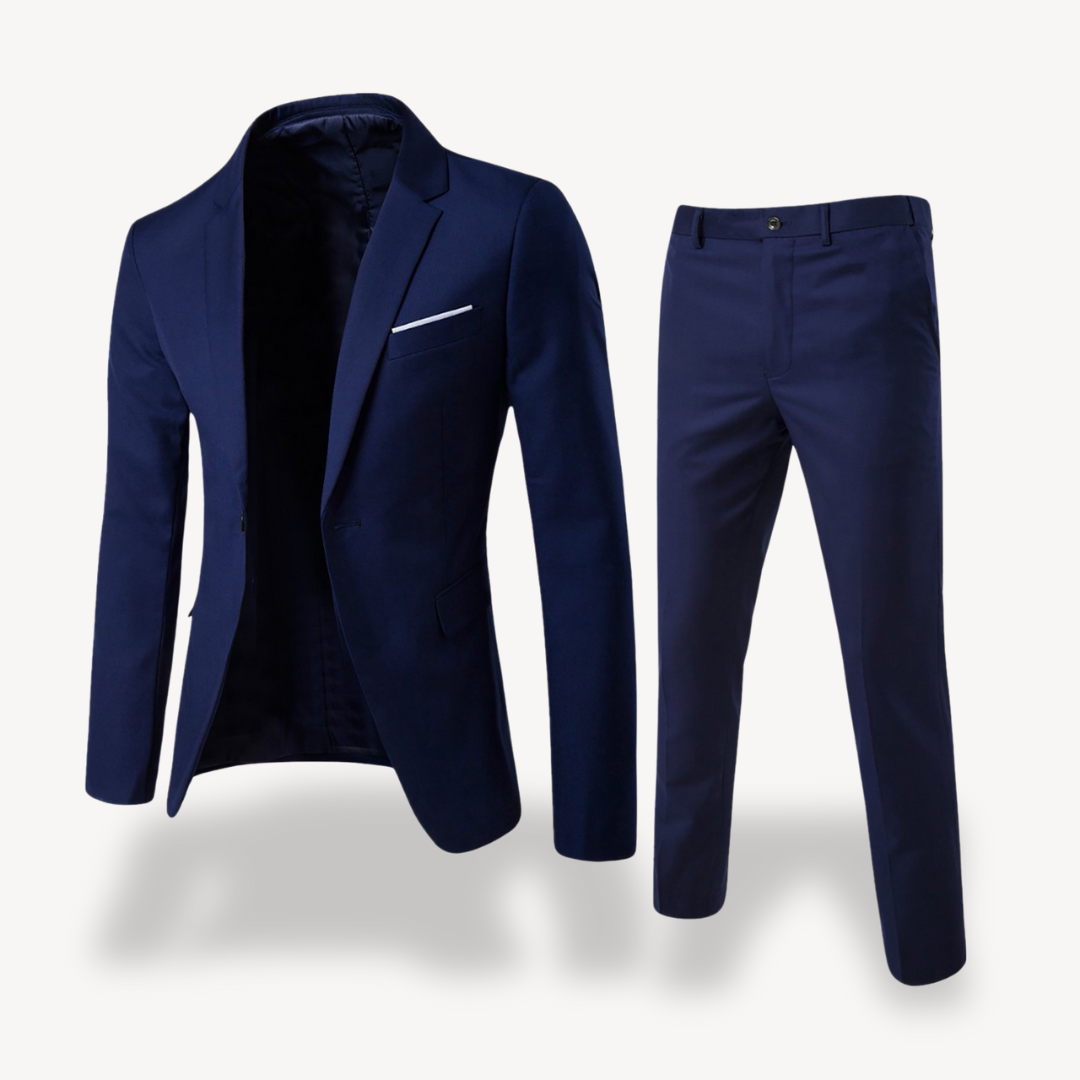 Montarello Men's Slim Fit 2-Piece Suit Set – Blazer & Trousers