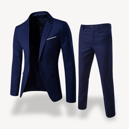 Montarello Men's Slim Fit 2-Piece Suit Set – Blazer & Trousers