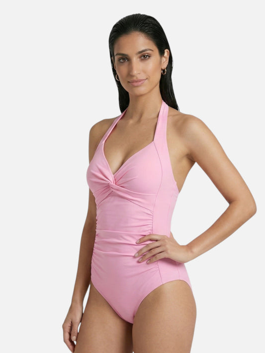 Maillot de bain une pièce femme Montarello à col halter froncé