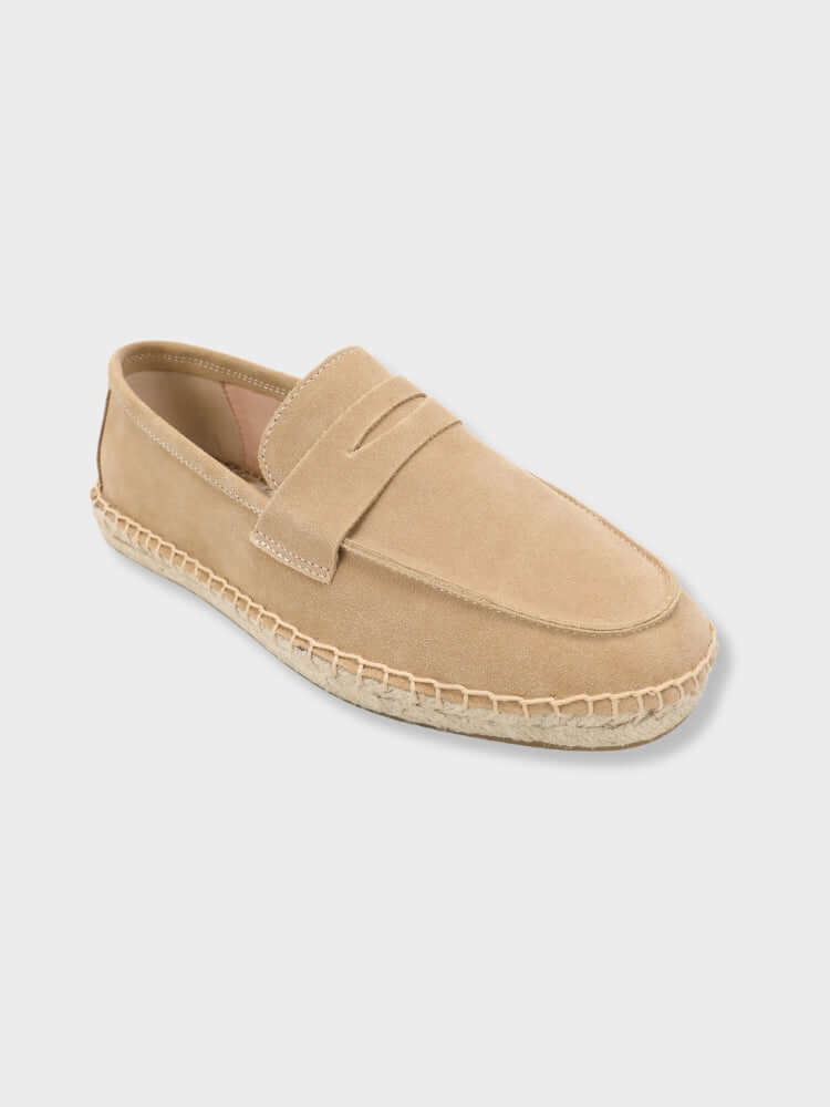 Montarello Men's Suede-Look Slip-On Espadrille Holiday Loafers
