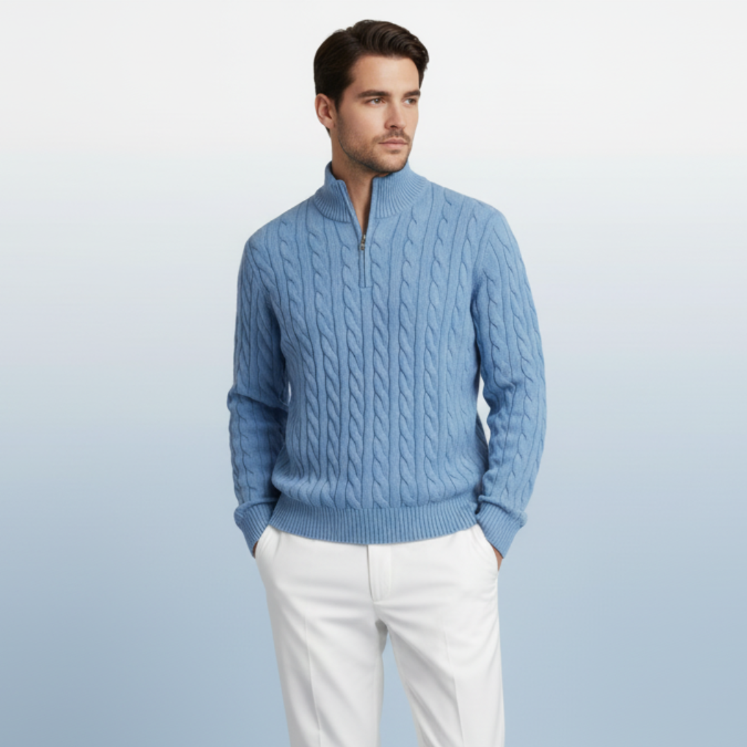 Montarello Soft Half-Zip Knit Sweater