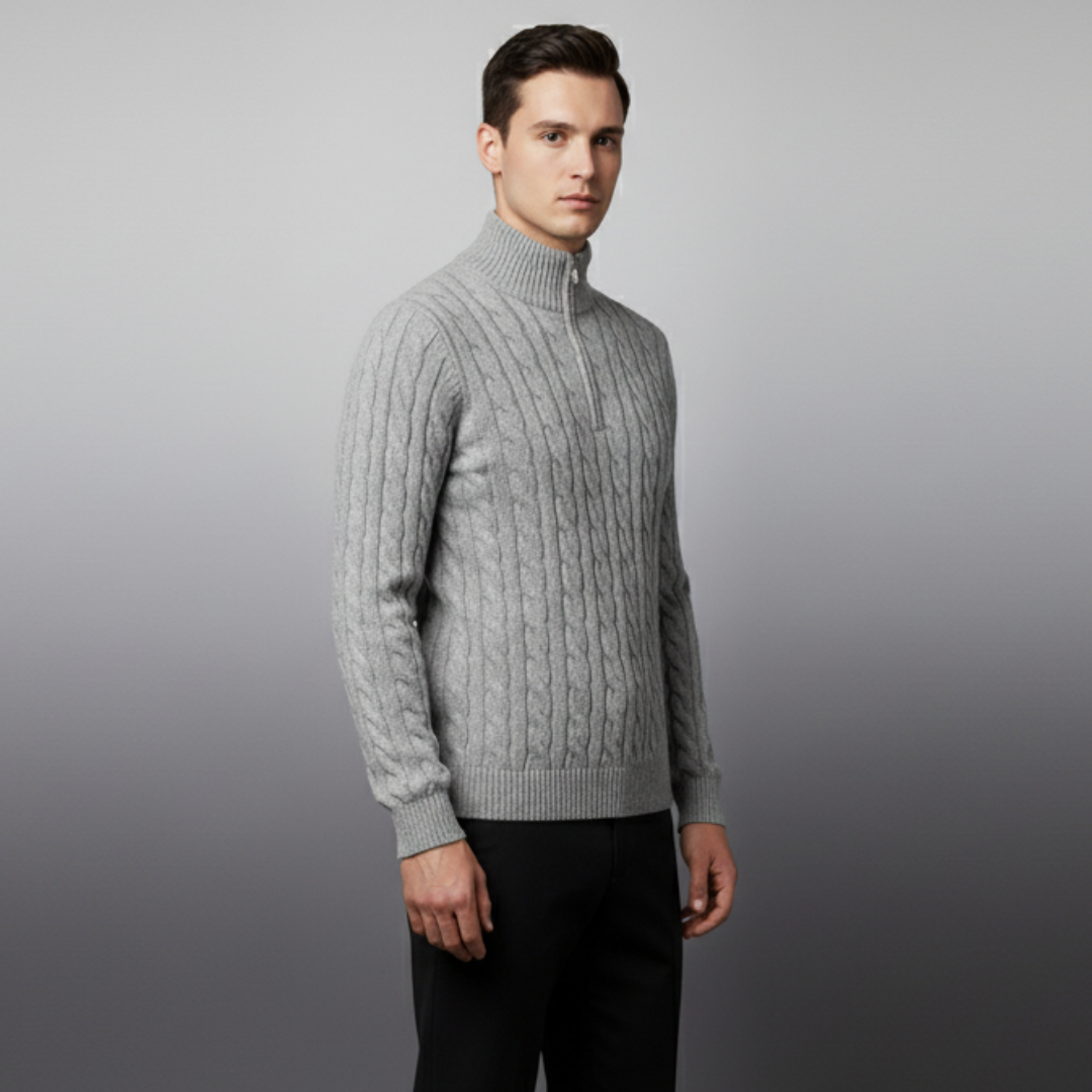 Montarello Soft Half-Zip Knit Sweater