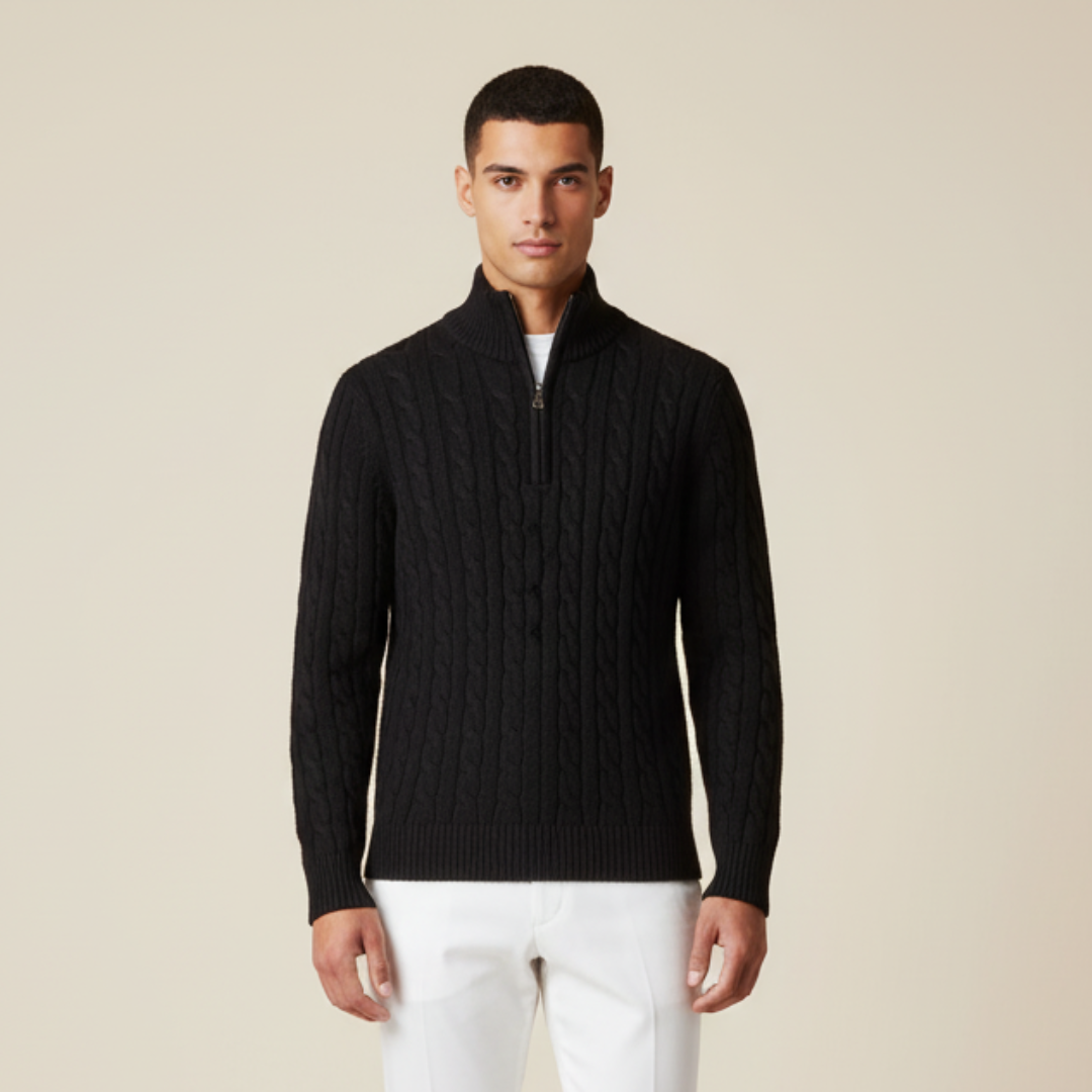 Montarello Soft Half-Zip Knit Sweater