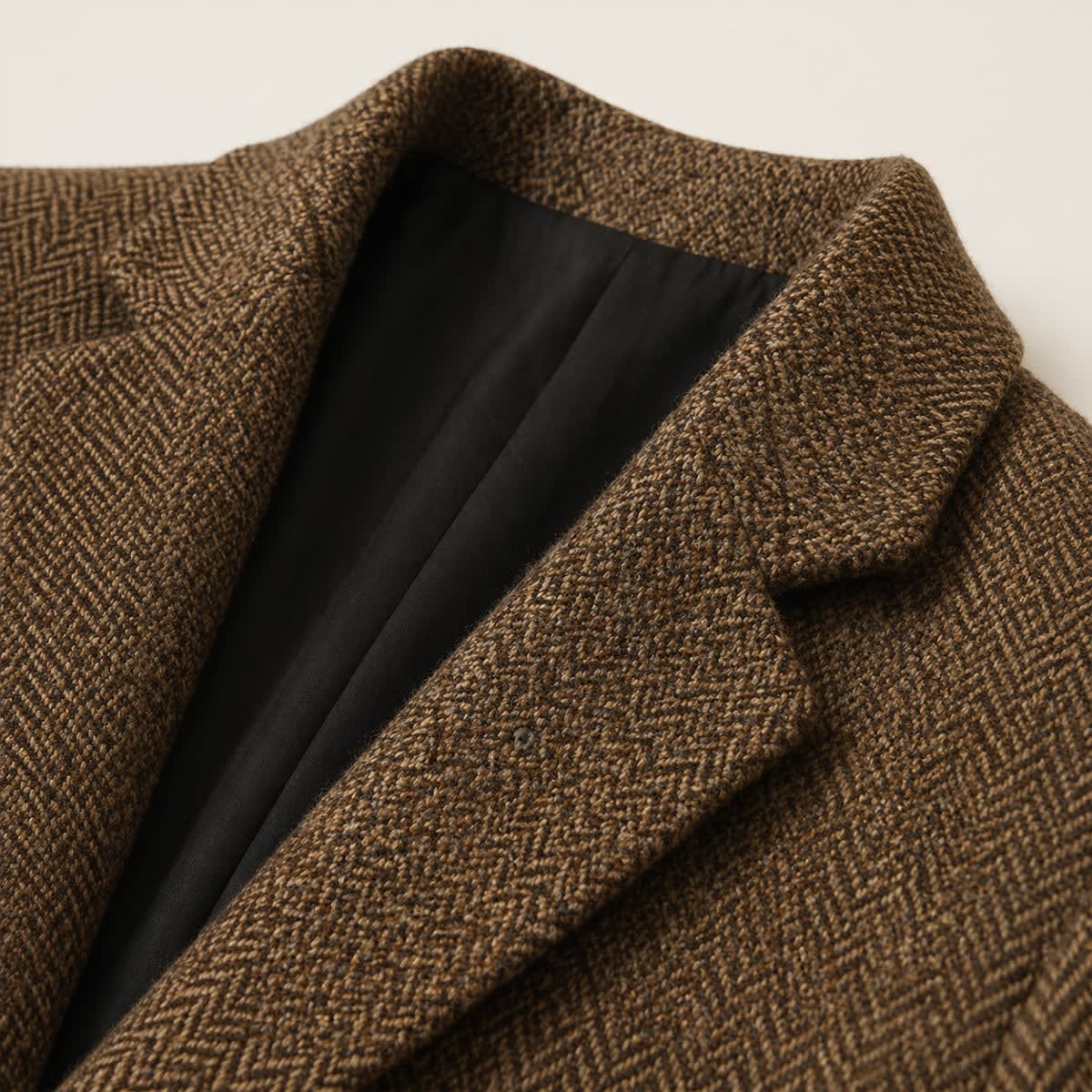 Montarello Men's Blazer Herringbone Wool-Blend Tailored