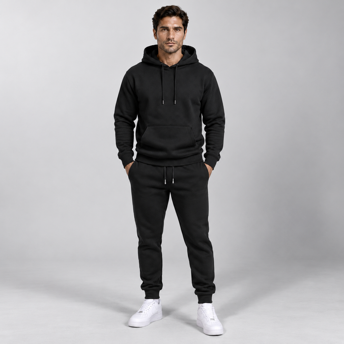 Montarello tracksuit — black-front — studio