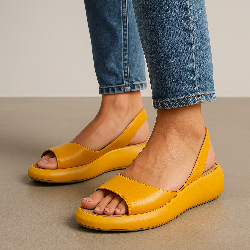 Montarello Women's Open Toe Slingback Flat Sandals