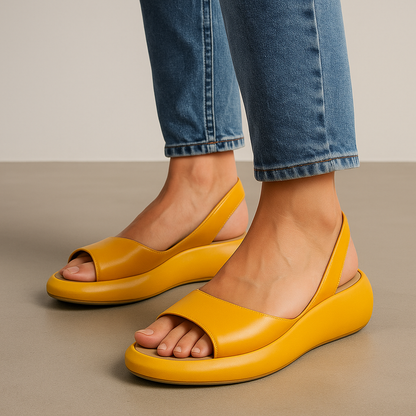 Montarello Women's Open Toe Slingback Flat Sandals