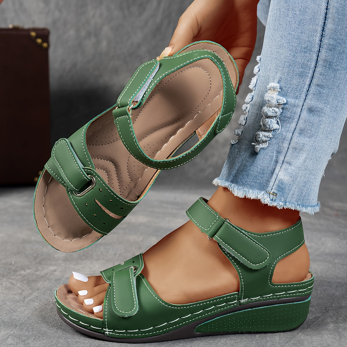 Montarello Adjustable Strap Women's Wedge Sandals