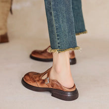 Sandales Mary Jane Montarello pour femme, en similicuir, bride à boucle