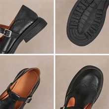 Sandales Mary Jane Montarello pour femme, en similicuir, bride à boucle